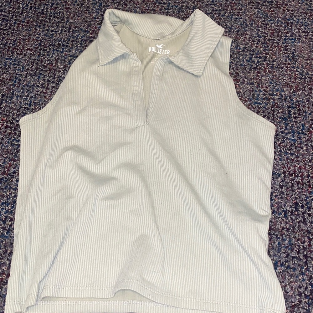 Light Green Tank Collar Top